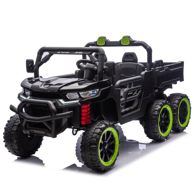Black Electric Dump Truck Kids Truck Off-Road Toy Car Ride on Jeep