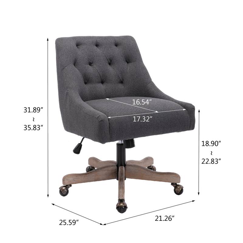 Modern Tufted Velvet Swivel Home Office Chair