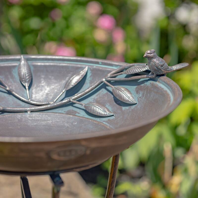Two Birds Iron Birdbath