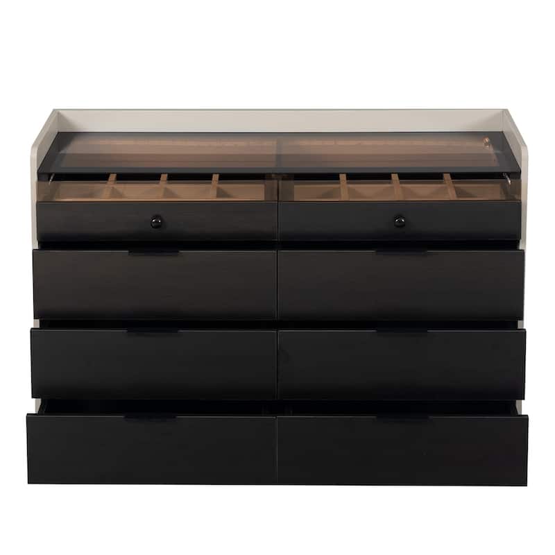 Modern Dresser Cabinet with Jewelry Storage and 6 Drawers