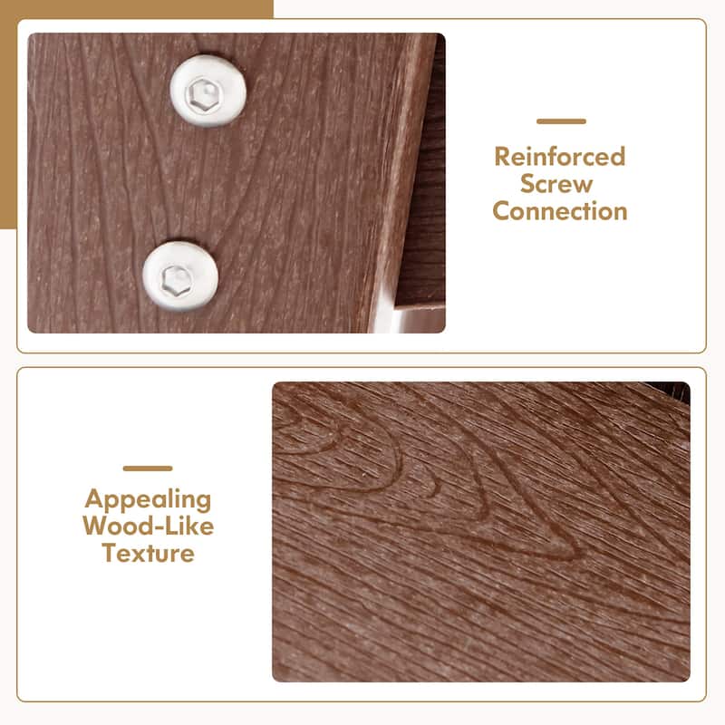 Gymax 4 PCS Bar Stool HDPE Patio Chair w/ Armrest Footrest Home Indoor