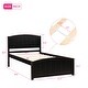 preview thumbnail 7 of 7, Twin Wood Platform Bed with Headboard and Footboard: Classic Design with Solid Pine Construction and Stable Slats