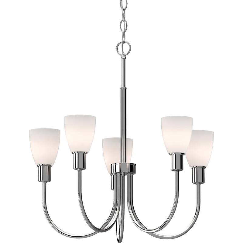 Volume Lighting Concord 5 Light 27" Wide Chandelier - Polished Nickel