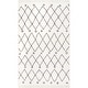 preview thumbnail 14 of 27, Nuloom Ivory Contemporary Cabin Diamond Moroccan Tassel Area Rug