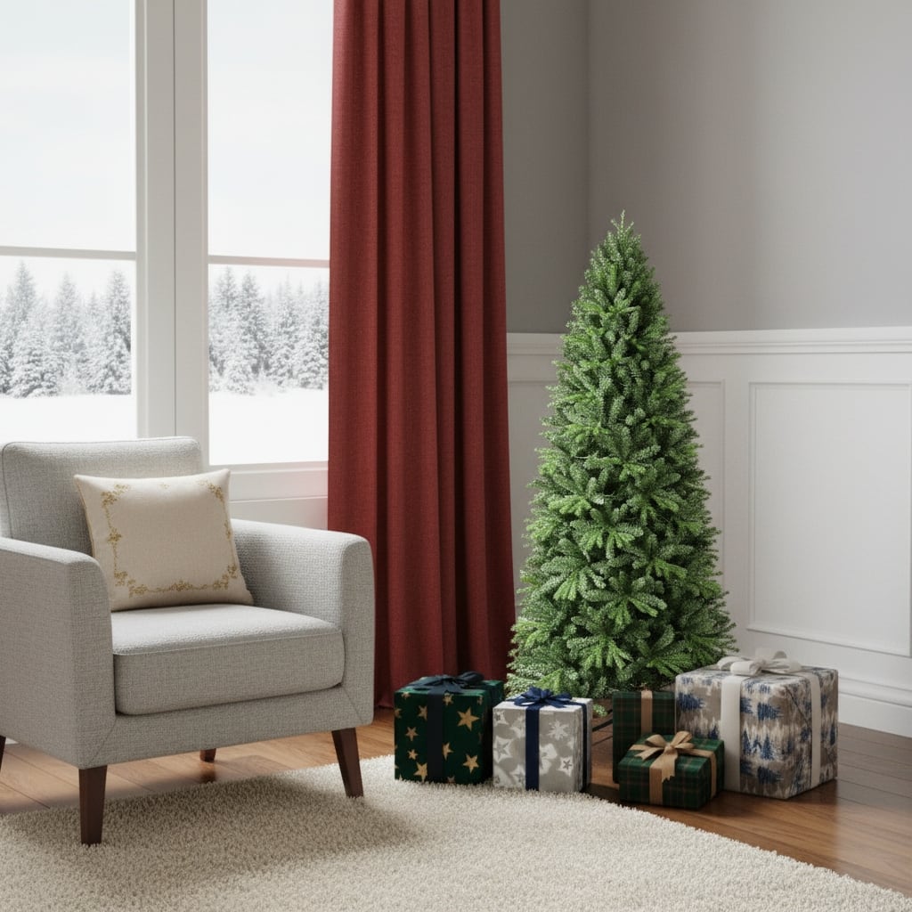 HomeRoots 5' Full Pine Christmas Tree - Green - 33.00 in. x 60.00 in. x 33.00 in.