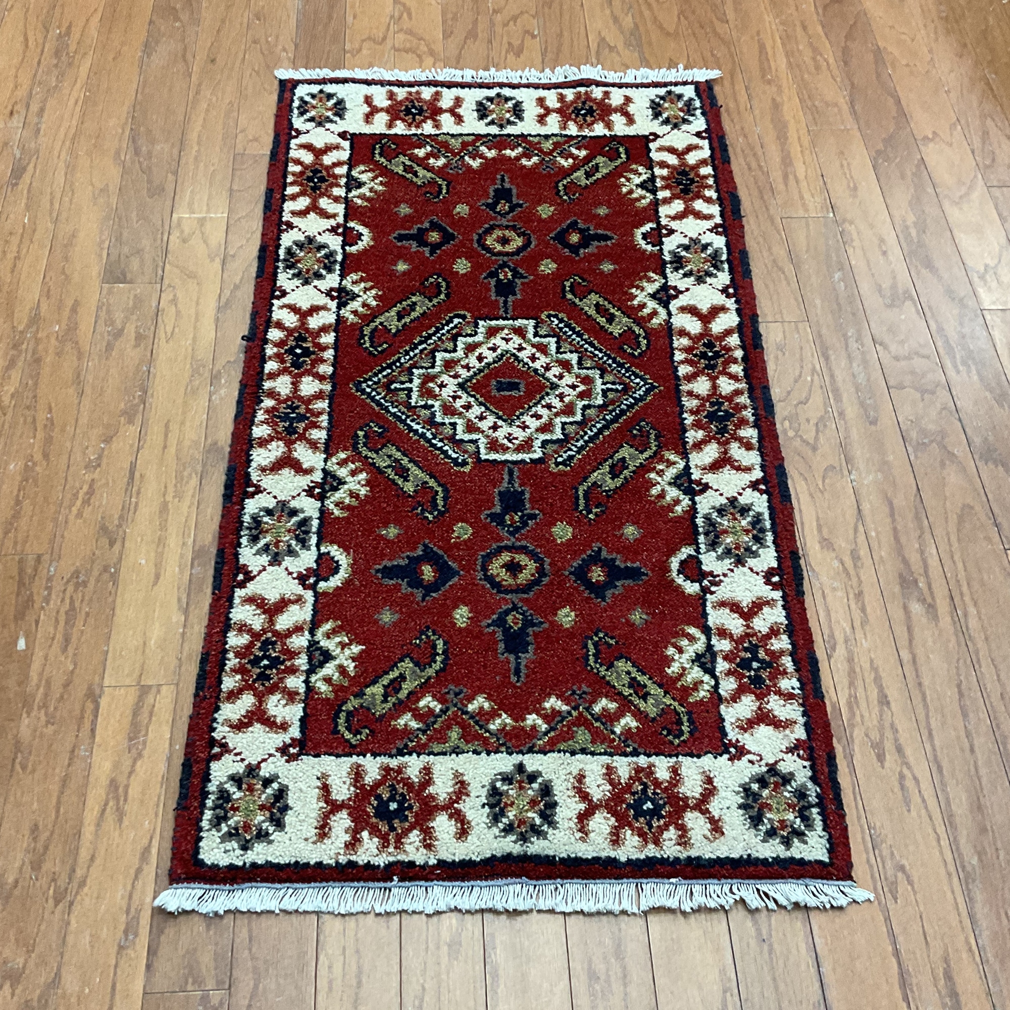 HERAT ORIENTAL Handmade Kazak Wool Rug - 2'2" x 4'