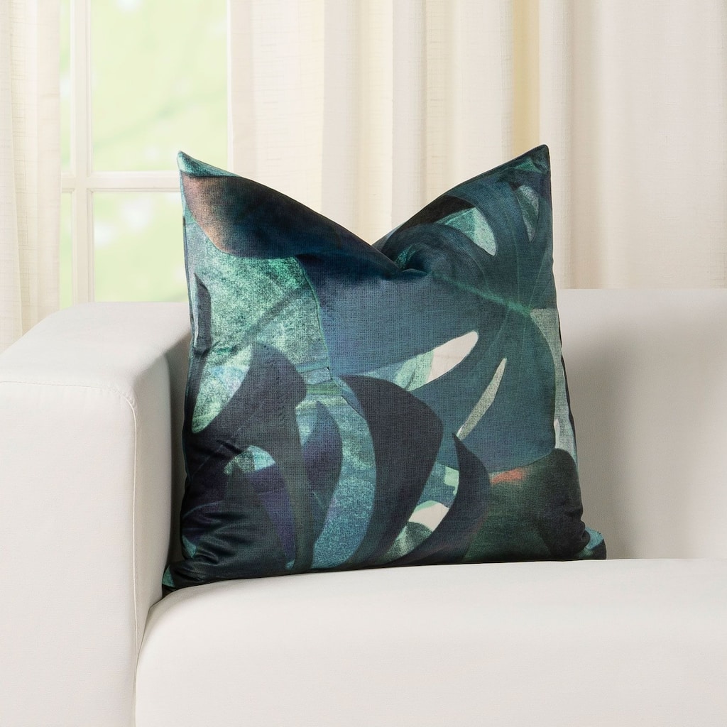 Smithsonian Royal Palms Velvet Throw Pillow