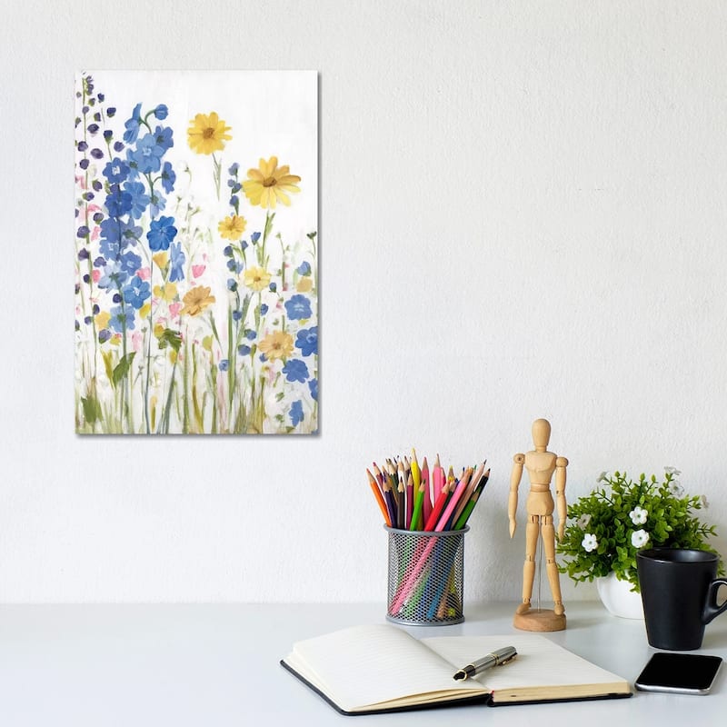 iCanvas "Periwinkle Wildflowers I" by Sandra Iafrate Canvas Print - 12x8x0.75