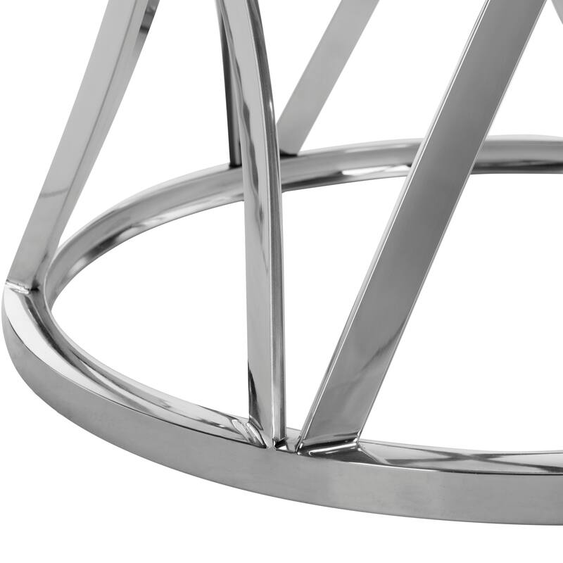 SAFAVIEH Couture Yuko 54-inch Round Glass Top Dining Table - 54"W x 54"D x 29"H