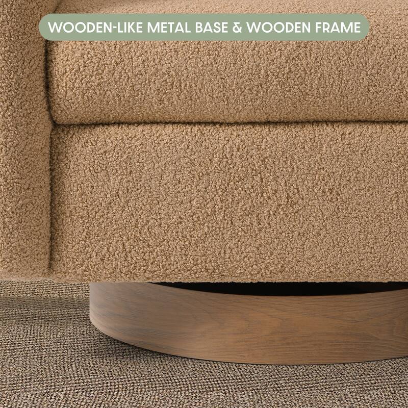 Bayville 29" Wide Sherpa Swivel Chair