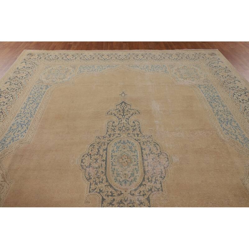 Kerman Persian Vintage Area Rug Hand-Knotted Wool Carpet - 9'10" x 13'3"
