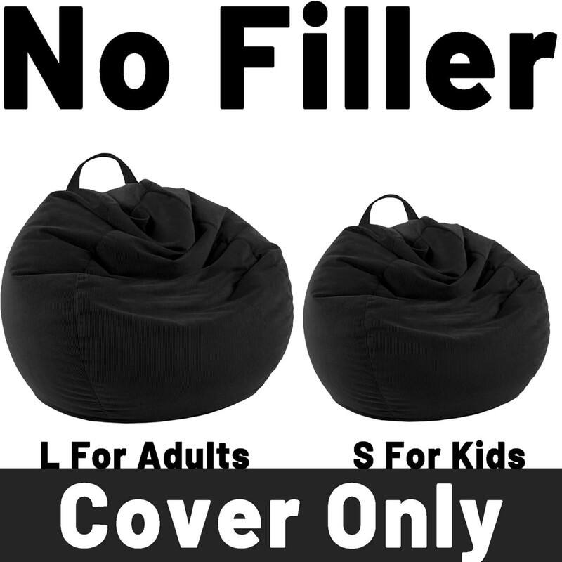 Corduroy Stuffable Bean Bag Chair Cover