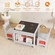 preview thumbnail 2 of 10, Kids Table and Chair Set, 4 in 1 Children Activity Table & 2 Chairs with Storage Drawer Detachable Tabletop