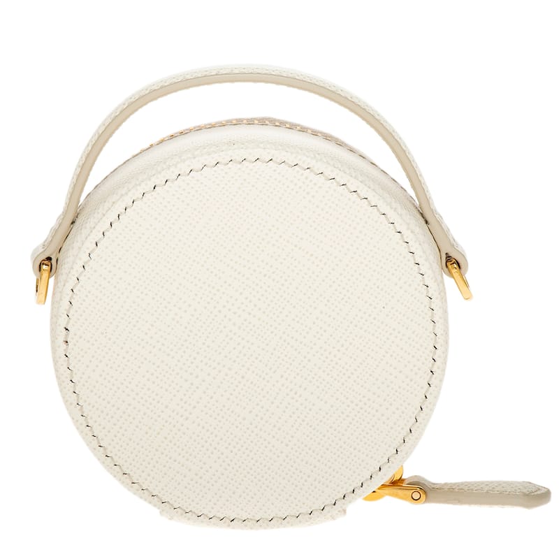 Prada Saffiano Round Leather Mini Bag