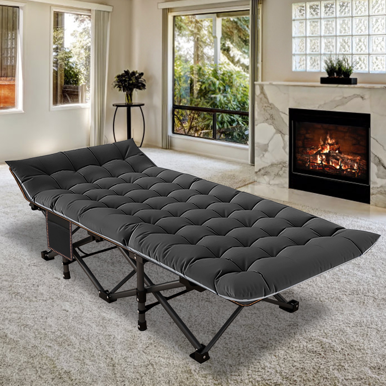 Cot store & bed