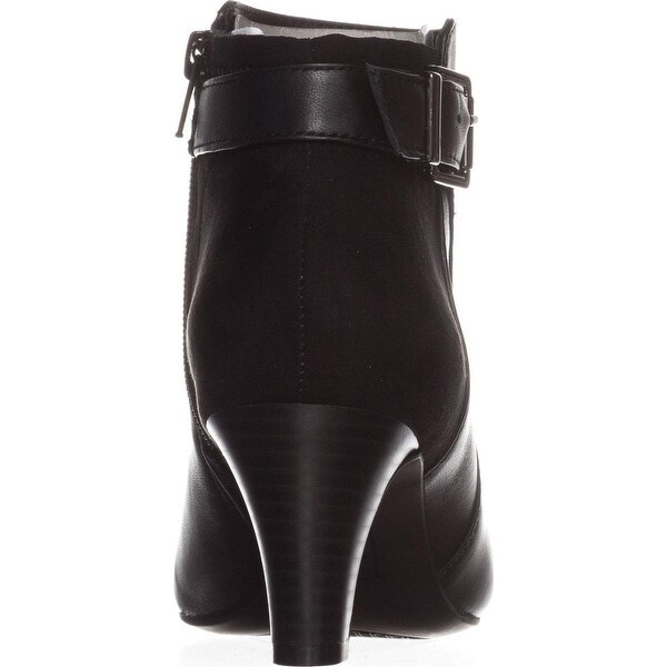 Alfani Womens Viollet Leather Leather Pointed Toe Ankle Fashion Boots