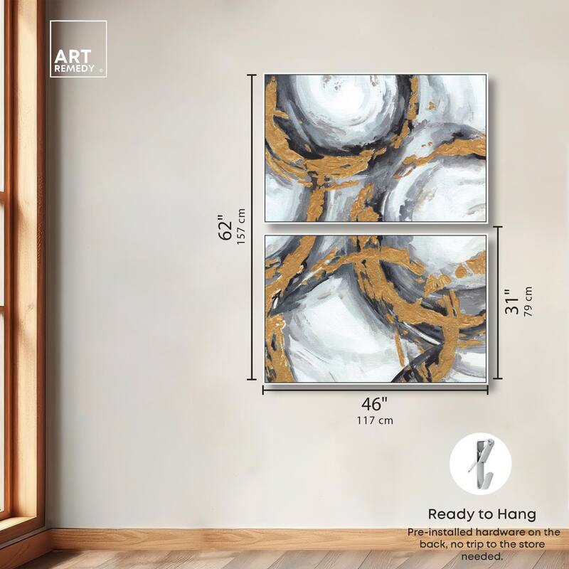Love Circles Canvas Set of 2 by Art Remedy