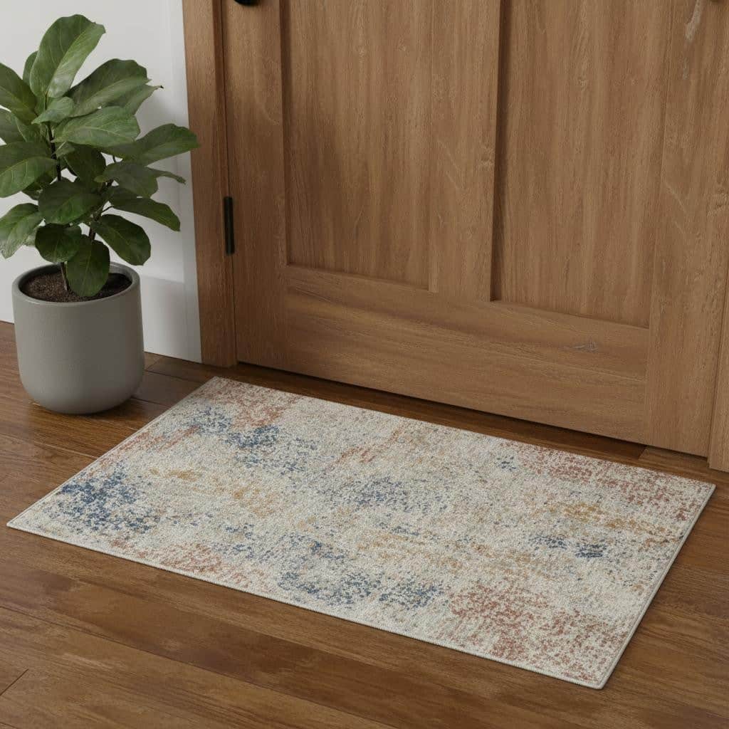 HomeRoots Abstract Contemporary Rectangle Area Rug - 3' X 5'