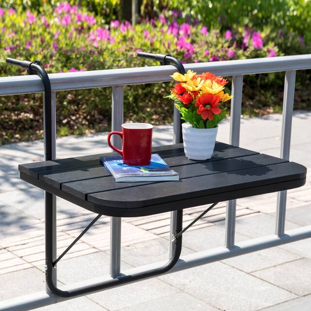 Outdoor Folding Deck Table - Matte black