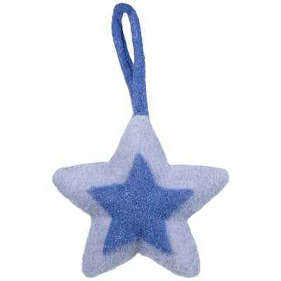 6.25" Shades of Felt Star Christmas Ornament