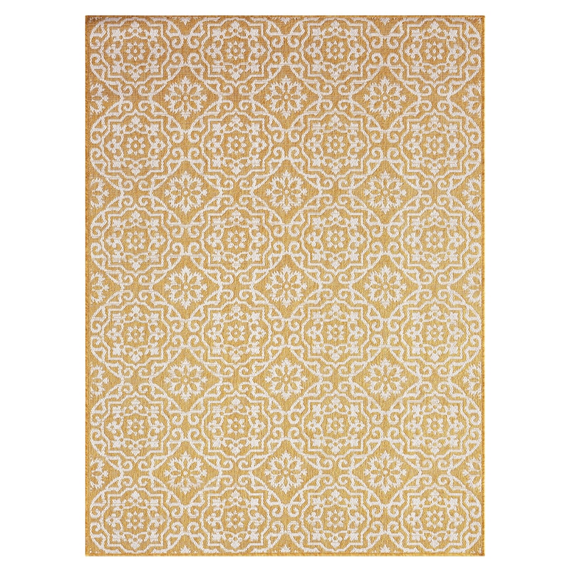 Nicole Miller New York Patio Country Danica Indoor/Outdoor Area Rug - 7'9"x10'2" - Yellow