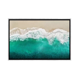 iCanvas "Teal Ocean Waves From Above I" by Maggie Olsen Framed