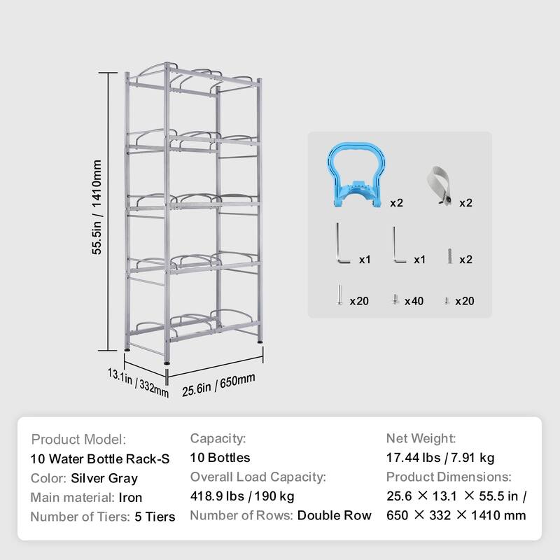 Water Jug Holder Heavy Duty Water Jug Rack for Kitchen, Office, Living Room