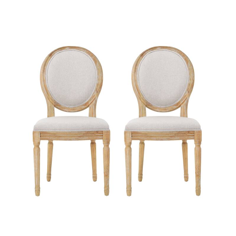 Anele French Country Upholstered Dining Chairs (Set of 2) by GDFStudio