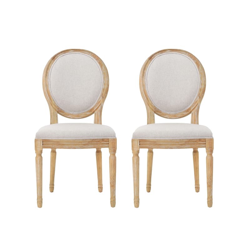 Phinnaeus French Country Fabric Dining Chairs (Set of 2) by Christopher