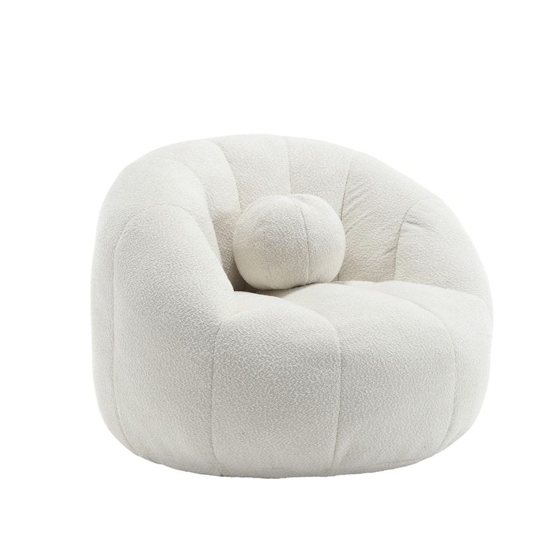 HOMEFUN Cozy Beanbag Sofa With Memory Foam Filler, Oversized Round Sofa Couch For Adults, Comfy Lazy Floor Sofa