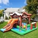 preview thumbnail 1 of 7, Kids Inflatable Bounce House Jumping Castle Slide Climber Bouncer with 550W Blower - Multi - 153.5''x 120''x 86.5''(L x W x H) Kids