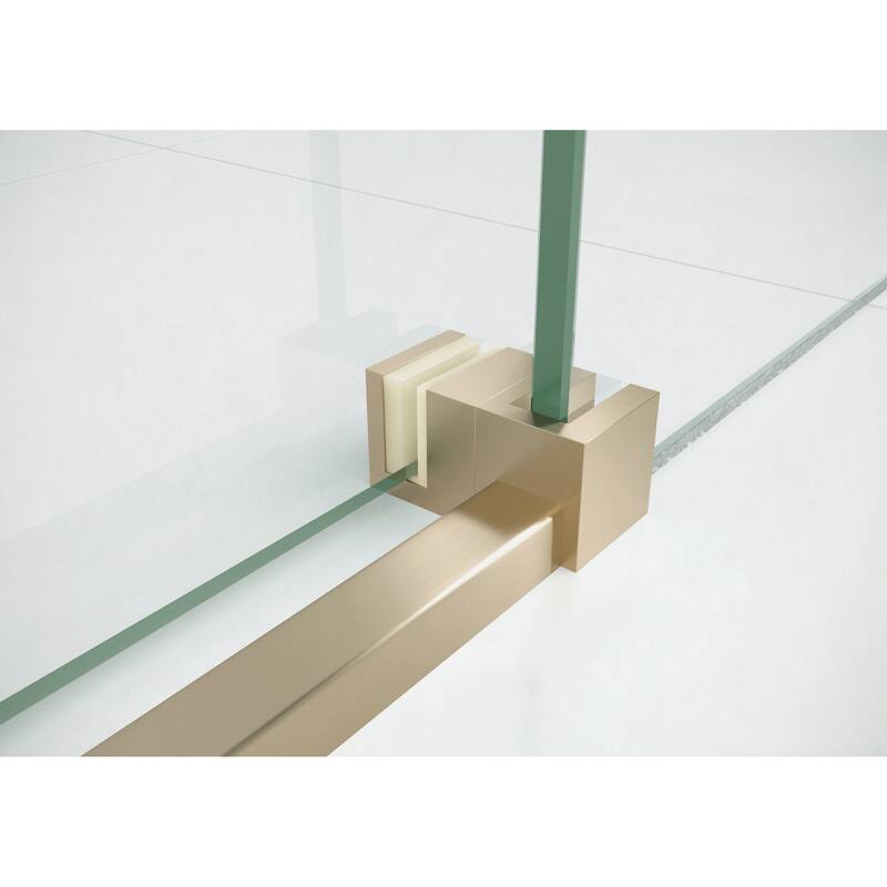 Glass Warehouse 64 in. x 78 in. Sliding Frameless Shower Door with Square Hardware
