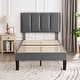 preview thumbnail 10 of 11, Javlergo Twin Size Upholstered Bed Frame Kids Bed with Height Adjustable Headboard for Boys & Girls Comfortable Sleep