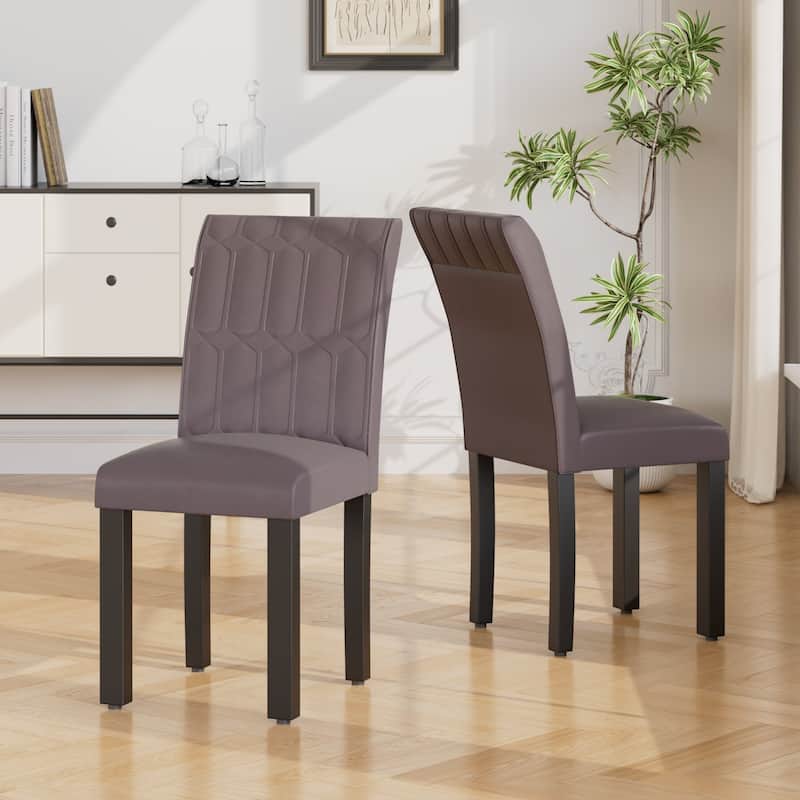 Javlergo Dining Chairs Set of 2/4/6 Upholstered Chairs with Solid Back for Kitchen Restaurant and Living Room