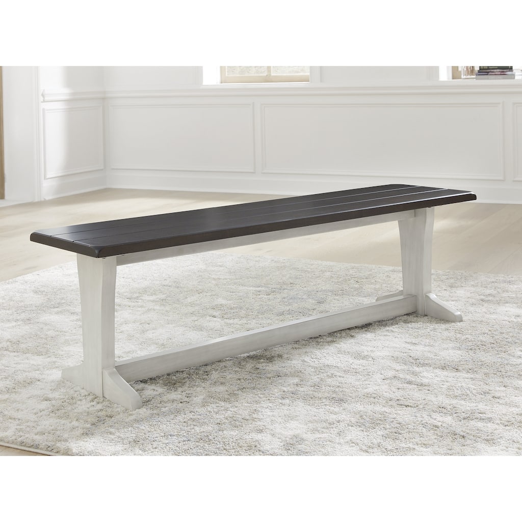 Signature Design by Ashley Darborn Gray/Brown 62" Dining Bench - 62''W x 15''D x 18''H