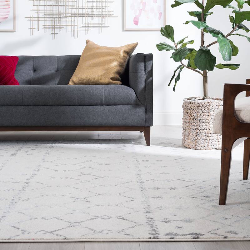 Jade Farmhouse Geometric Indoor Area Rug