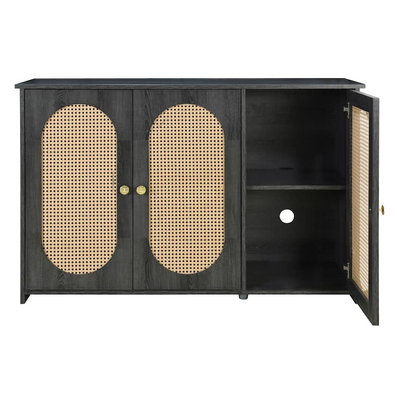 48.8''W 3-Door Sideboard with Large Storage Space - N/A