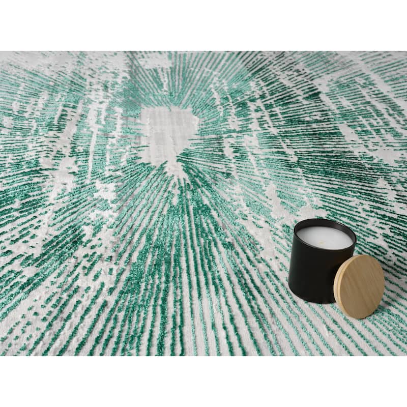 Mila Collection Geometric Contemporary Area Rug