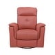 preview thumbnail 2 of 20, Fremont & Park Monte 35.5" Leather Swivel Glider Manual Recliner - 360-Degree Swivel
