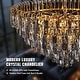 preview thumbnail 3 of 12, 32" Grey Modern Crystal Chandelier Round Crystals Chandeliers 8-Tier Crystal Pendant Light 9-Light for Dining Room Living Room