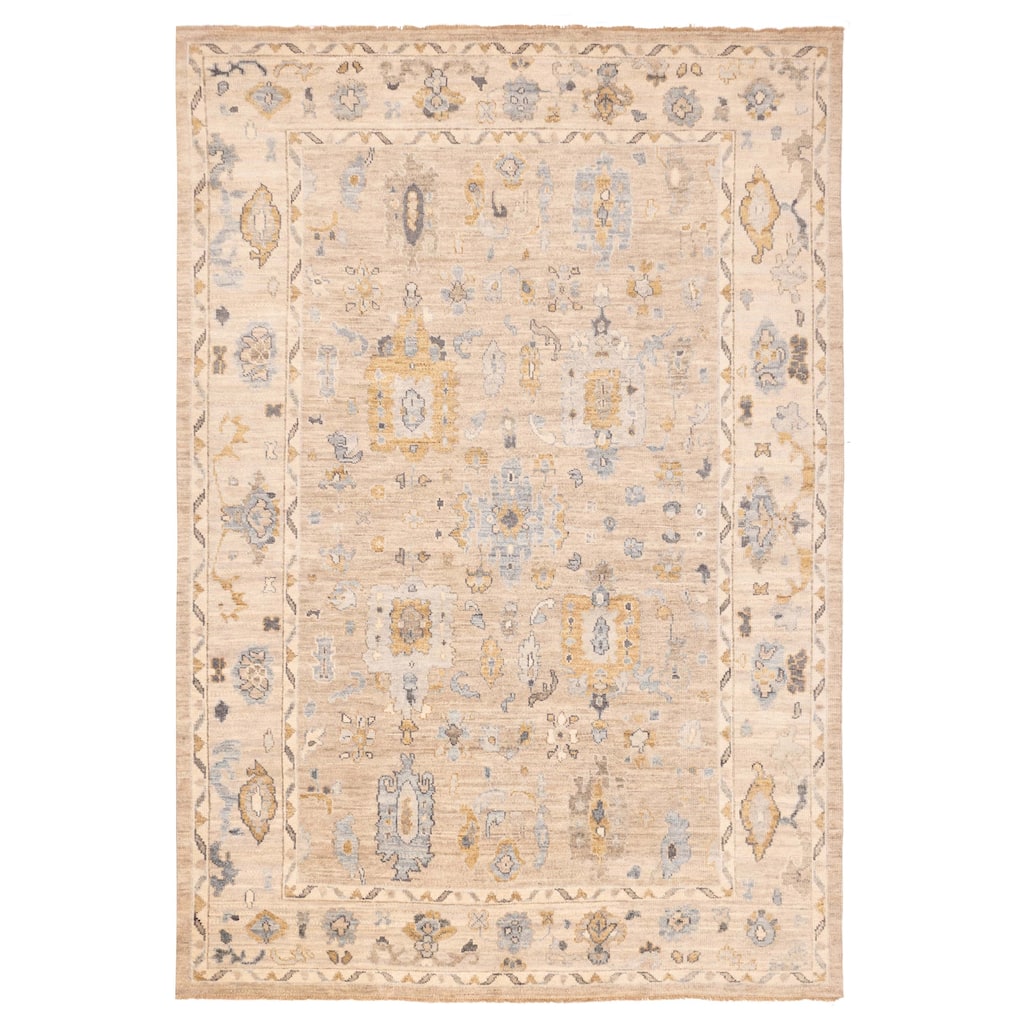 ECARPETGALLERY Hand-knotted Jules Serapi Taupe Wool Rug - 9'11 x 13'10