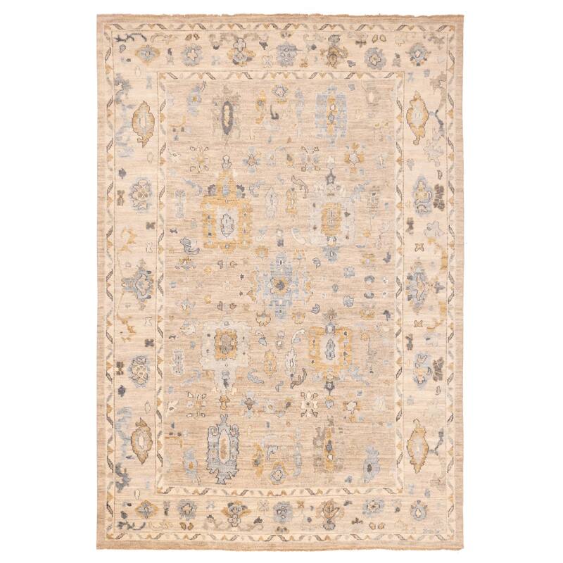 ECARPETGALLERY Hand-knotted Jules Serapi Taupe Wool Rug - 9'11 x 13'10