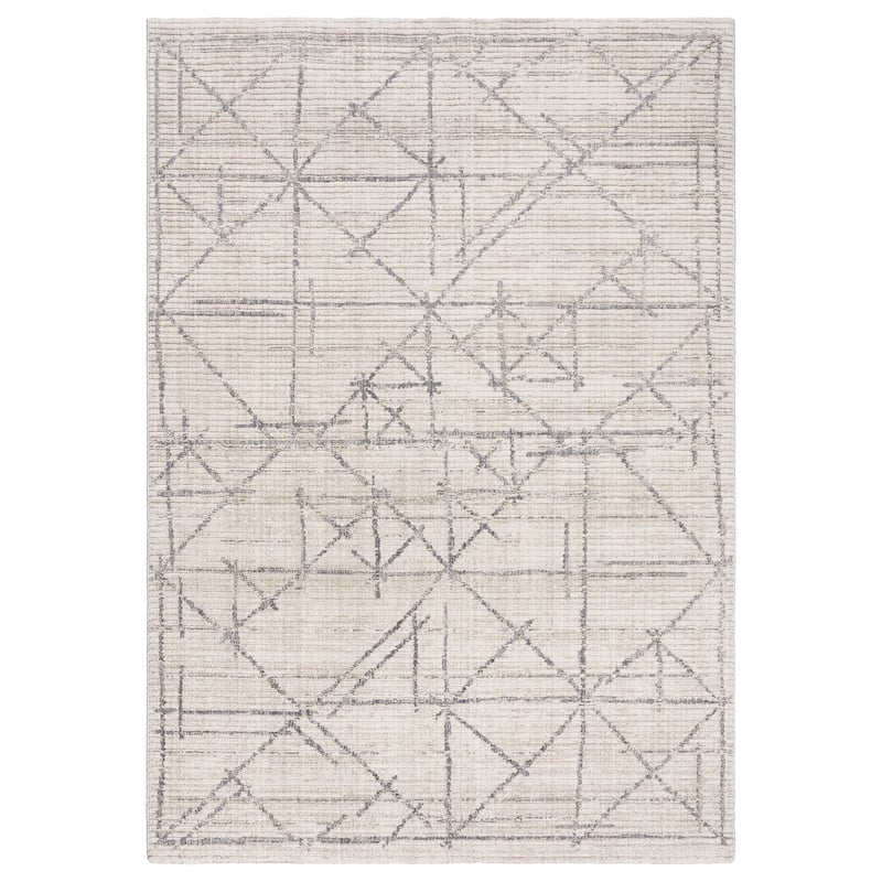 Gertmenian Olbia Moroccan Modern Bohemian Neutral Geometric Area Rug Collection - 5' 3" x 7' - Trier - Rectangle