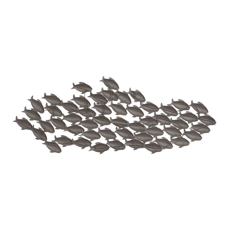 Dark Brown Metal Fish Home Wall Decor