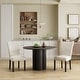 preview thumbnail 7 of 32, Faux Leather Dining Chairs Or Round Glass Dining Table Chairs - White