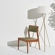 preview thumbnail 11 of 11, Brightech Jaxon 60 in. Antique Brass Tripod Super Bright LED Midcentury Modern Floor Lamp with White Fabric Drum Shade