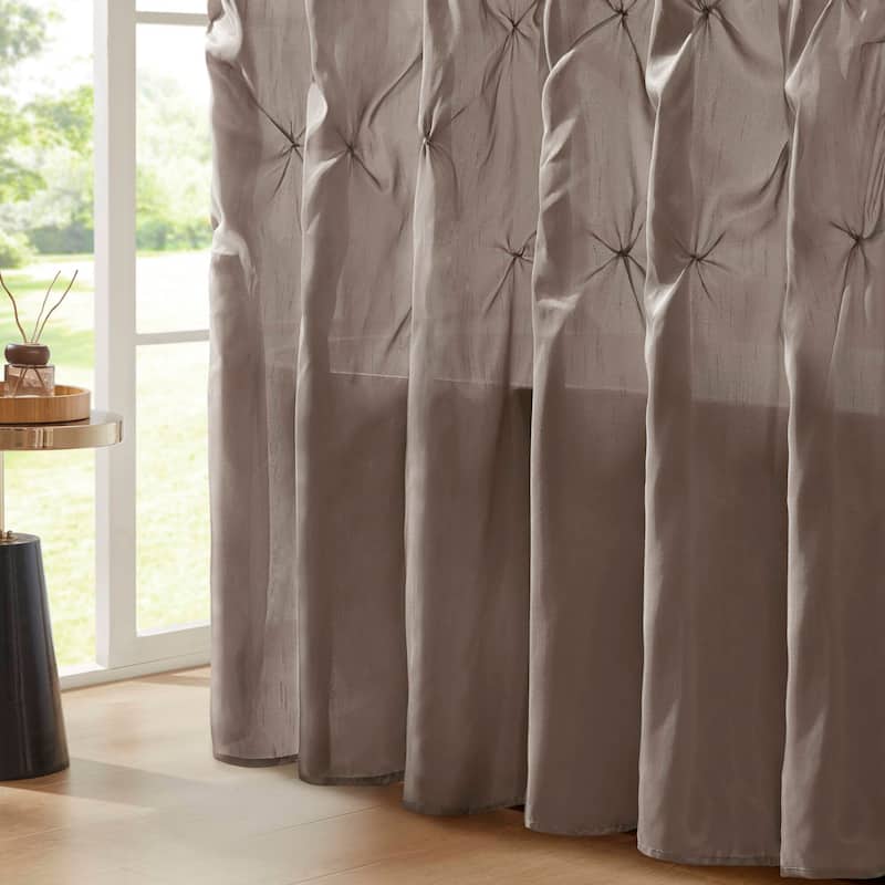 Madison Park Laurel Tufted Semi-Sheer Shower Curtain