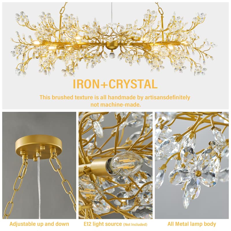 KAYLA D800/D1000/L1300 Tree Branch Chandelier Dining Pendant - Copper Color