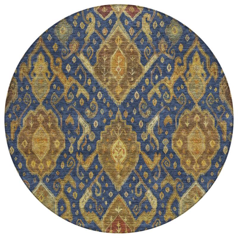 Machine Washable Indoor/ Outdoor Traditional Venetian Chantille Rug