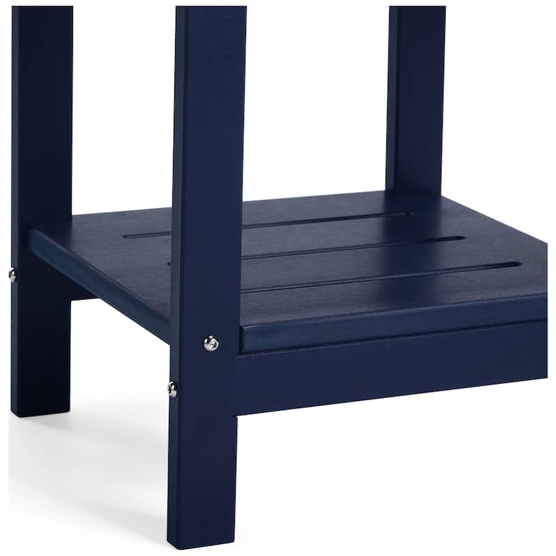 Brighton Outdoor Poly Two Shelf Side Table